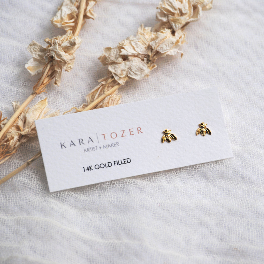 Minimalist Bee Studs