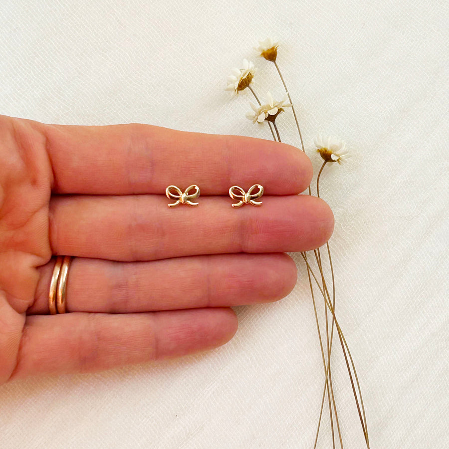 Dainty Bow Studs