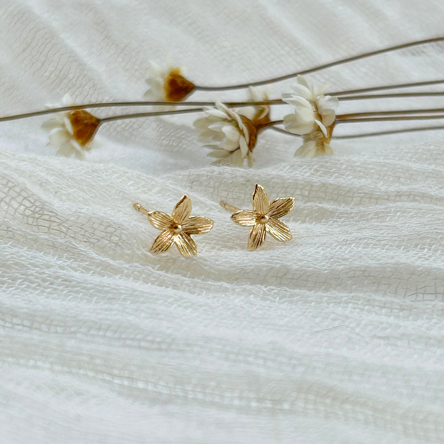 Gold Flower Studs