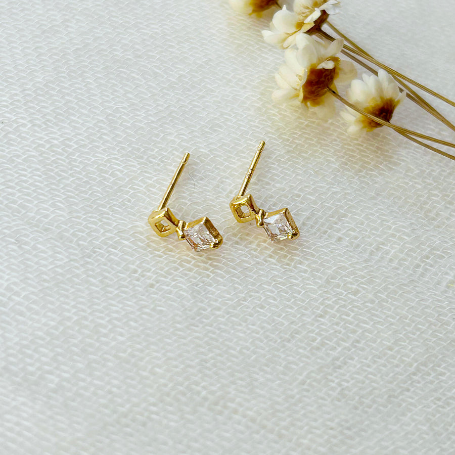 Diamond Geometric Studs