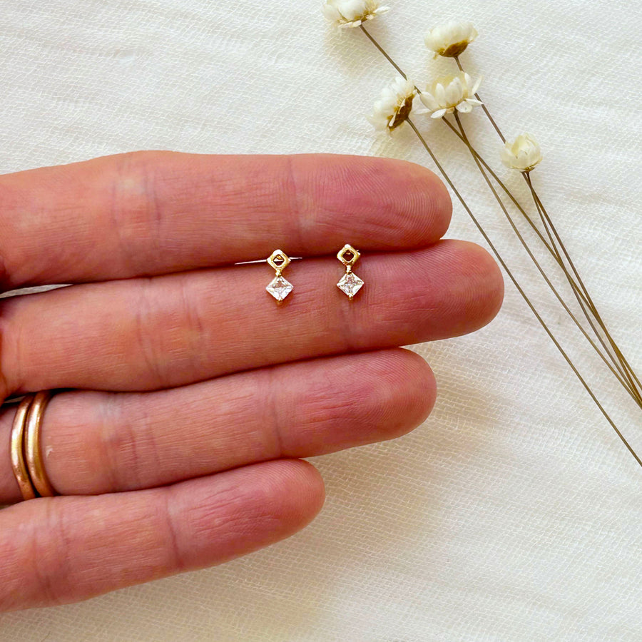 Diamond Geometric Studs