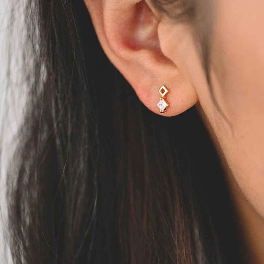 Diamond Geometric Studs