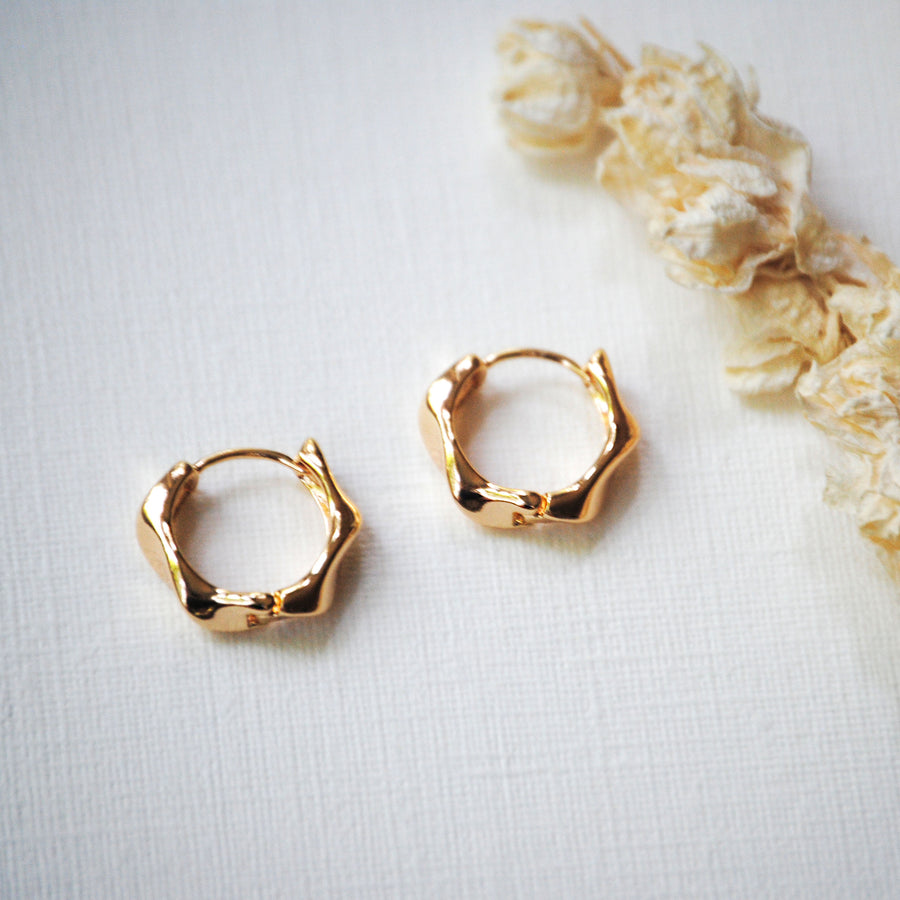 Gold Twist Hoops