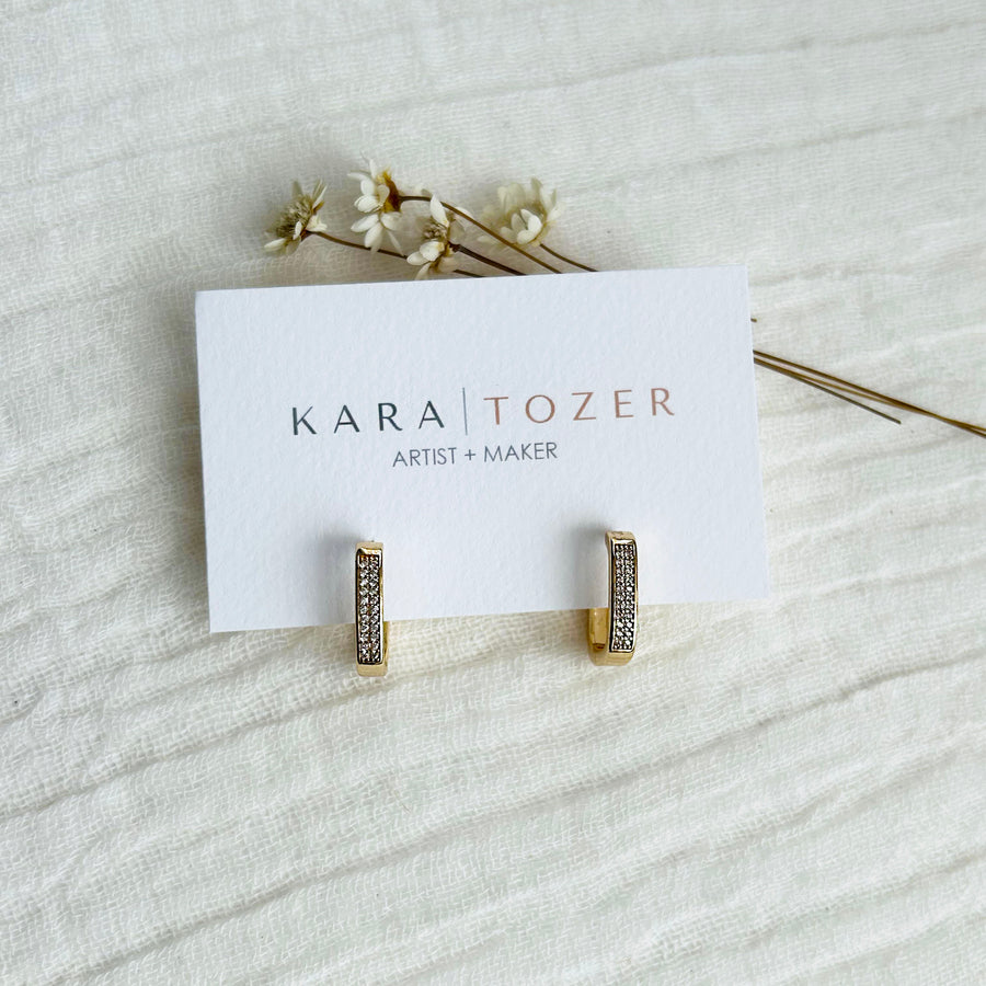 Everyday CZ Square Hoops