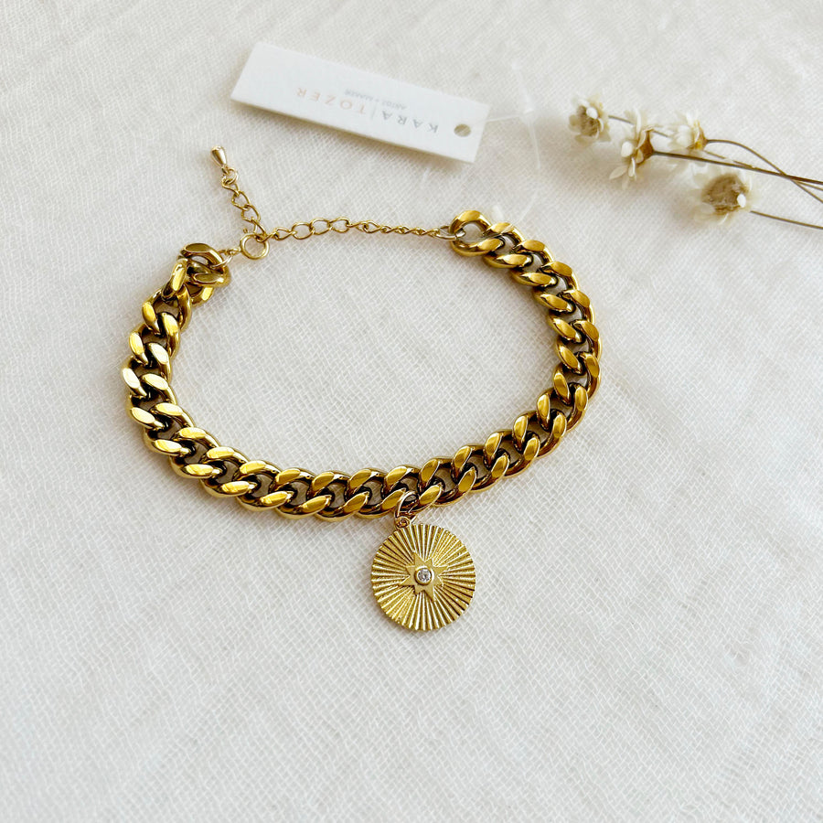 North Star Thick Link Charm Bracelet