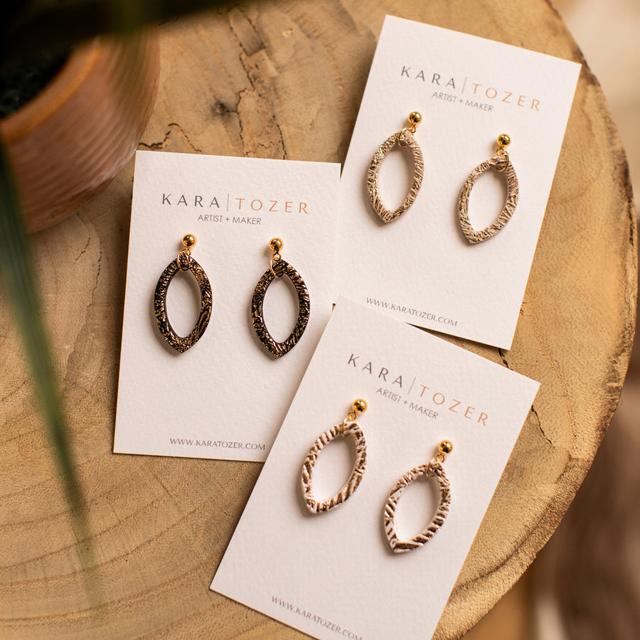 Open Leaf Hoops