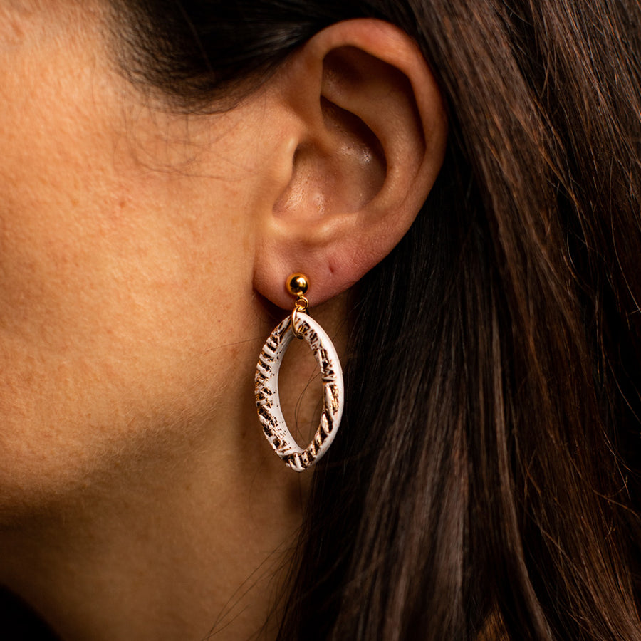 Open Leaf Hoops